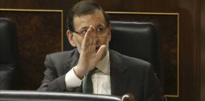Rajoy en su escaño del Congreso de los Diputados. http://www.eldiario.es